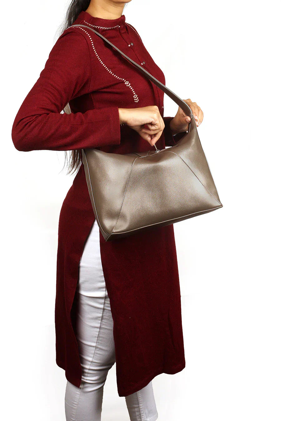 The House Of Ganges Demi Hobo Vegan Leather Bag