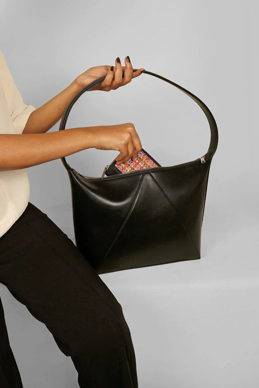 The House Of Ganges Demi Hobo Vegan Leather Bag