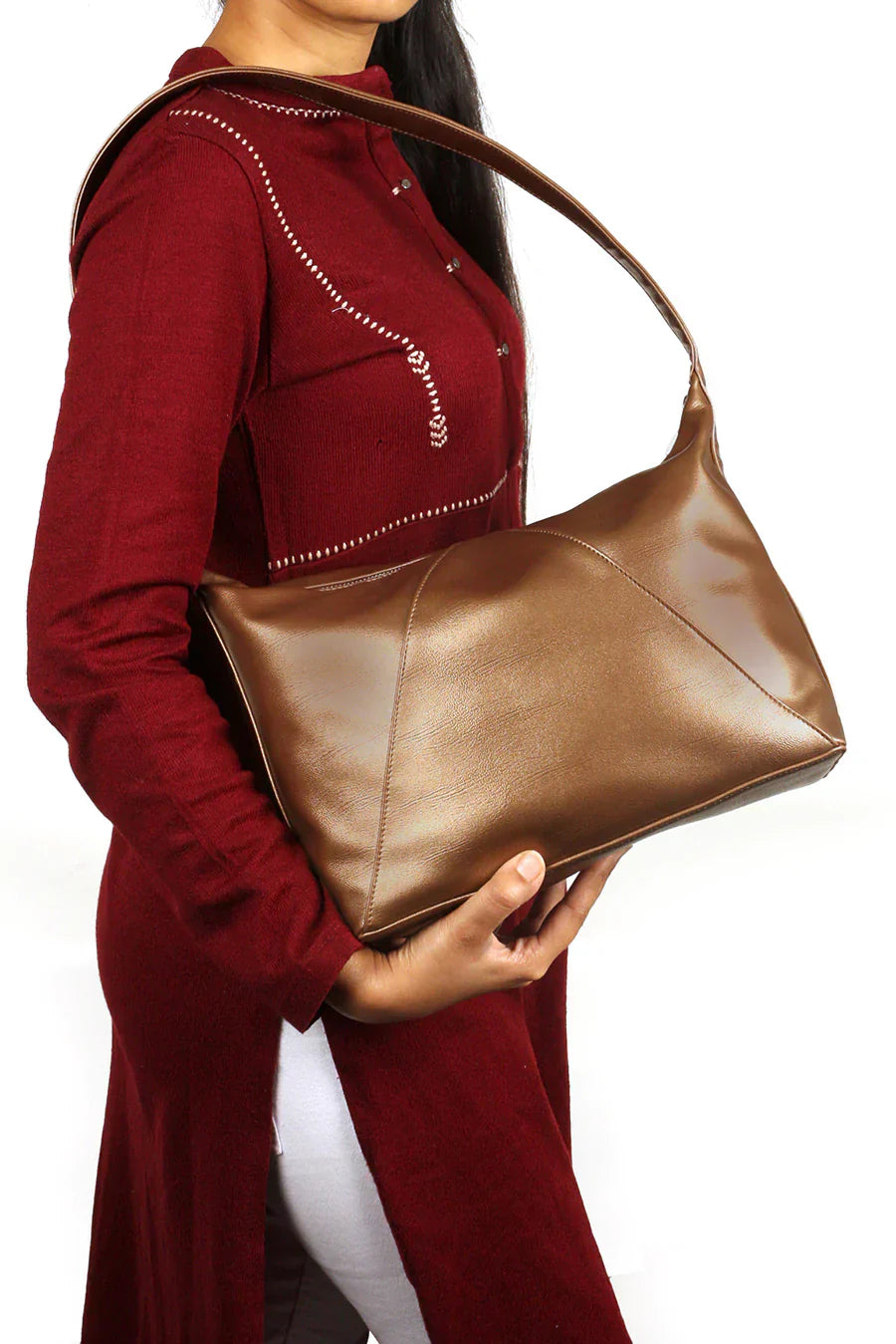 The House Of Ganges Demi Hobo Vegan Leather Bag