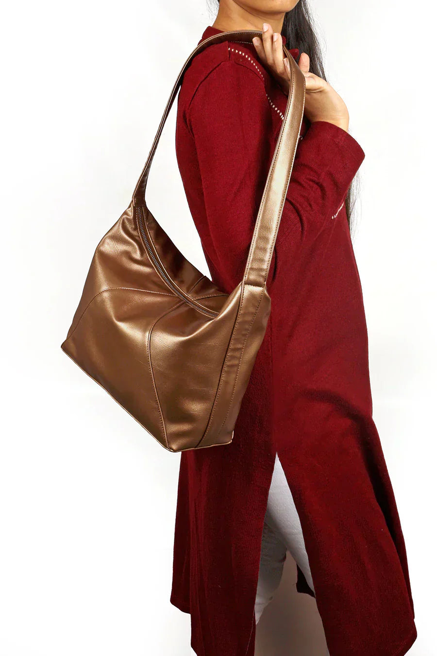 The House Of Ganges Demi Hobo Vegan Leather Bag