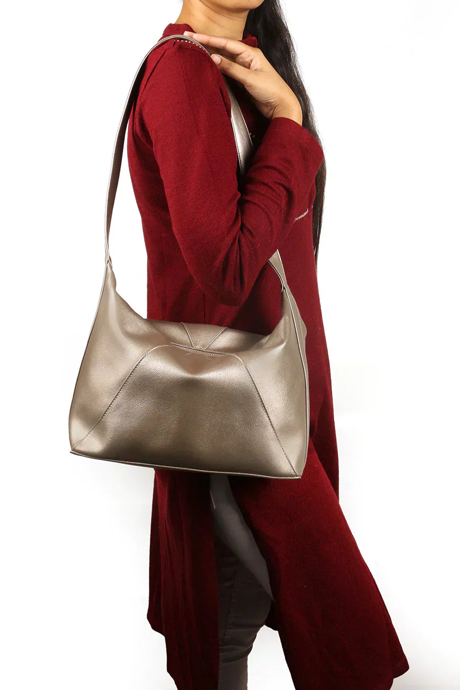The House Of Ganges Demi Hobo Vegan Leather Bag
