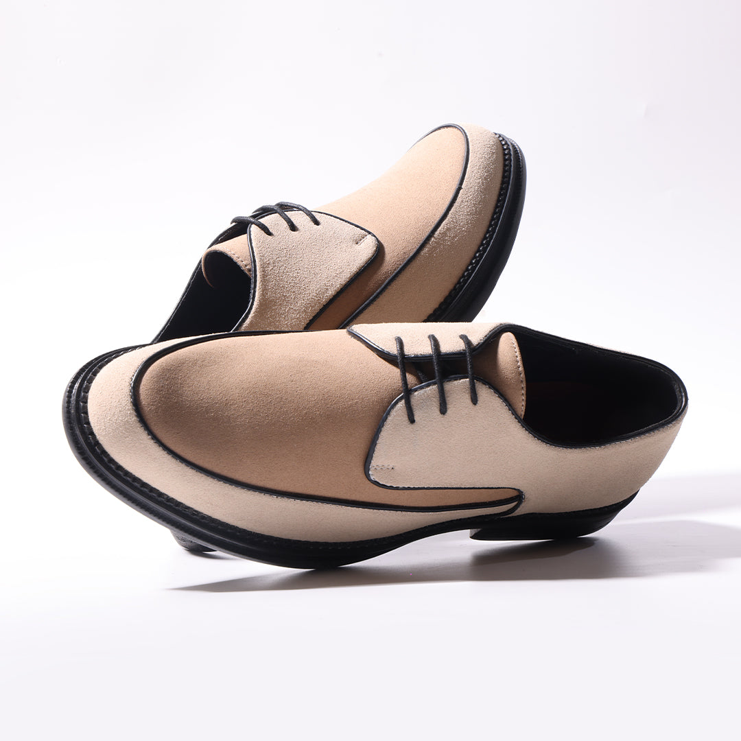 Monkstory Atelier 1860 Dual Tone Derby Lace-Ups – Sand Beige