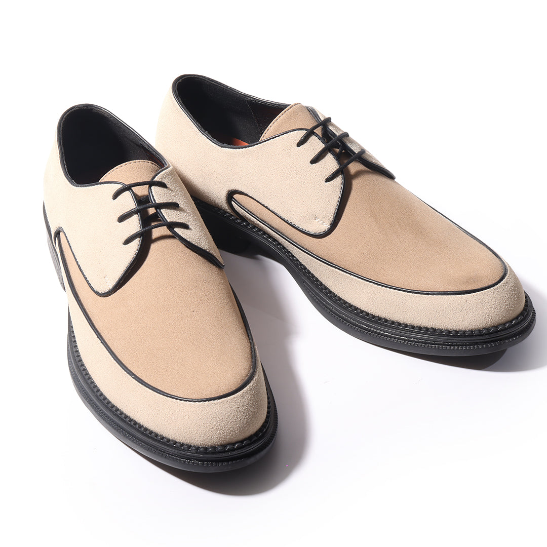 Monkstory Atelier 1860 Dual Tone Derby Lace-Ups – Sand Beige