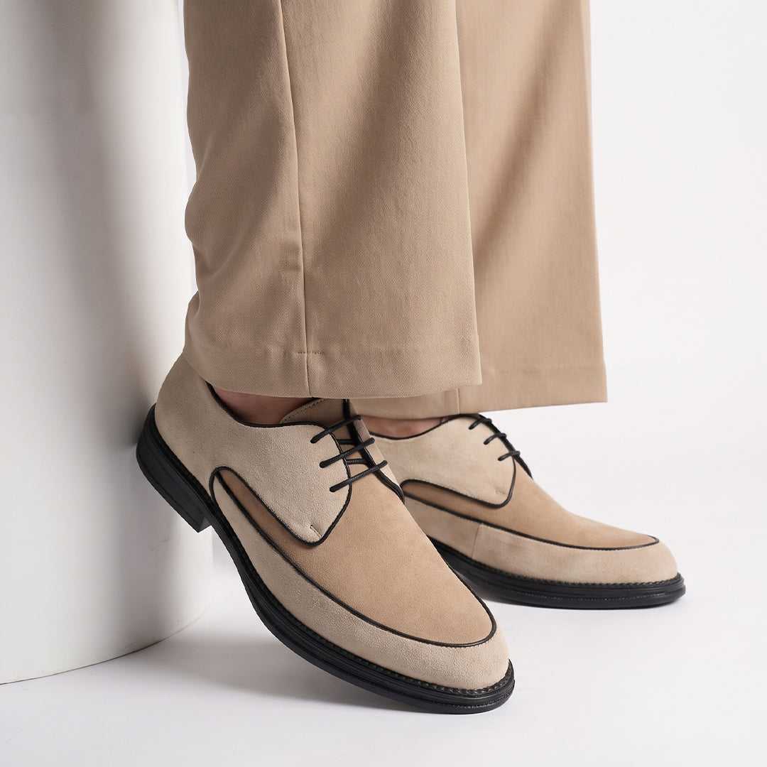 Monkstory Atelier 1860 Dual Tone Derby Lace-Ups – Sand Beige