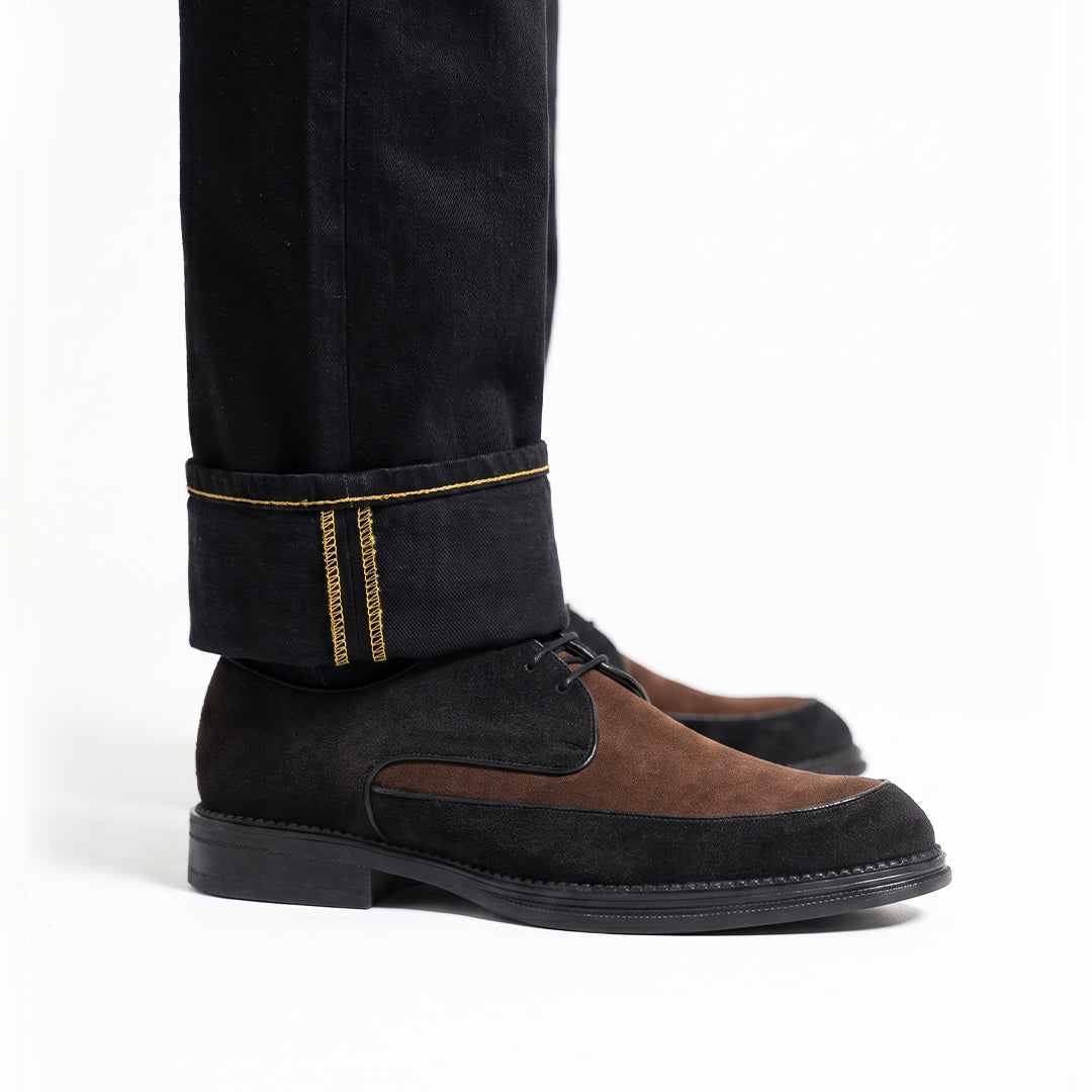 Monkstory Atelier 1860 Dual Tone Derby Lace-Ups – Brown & Black