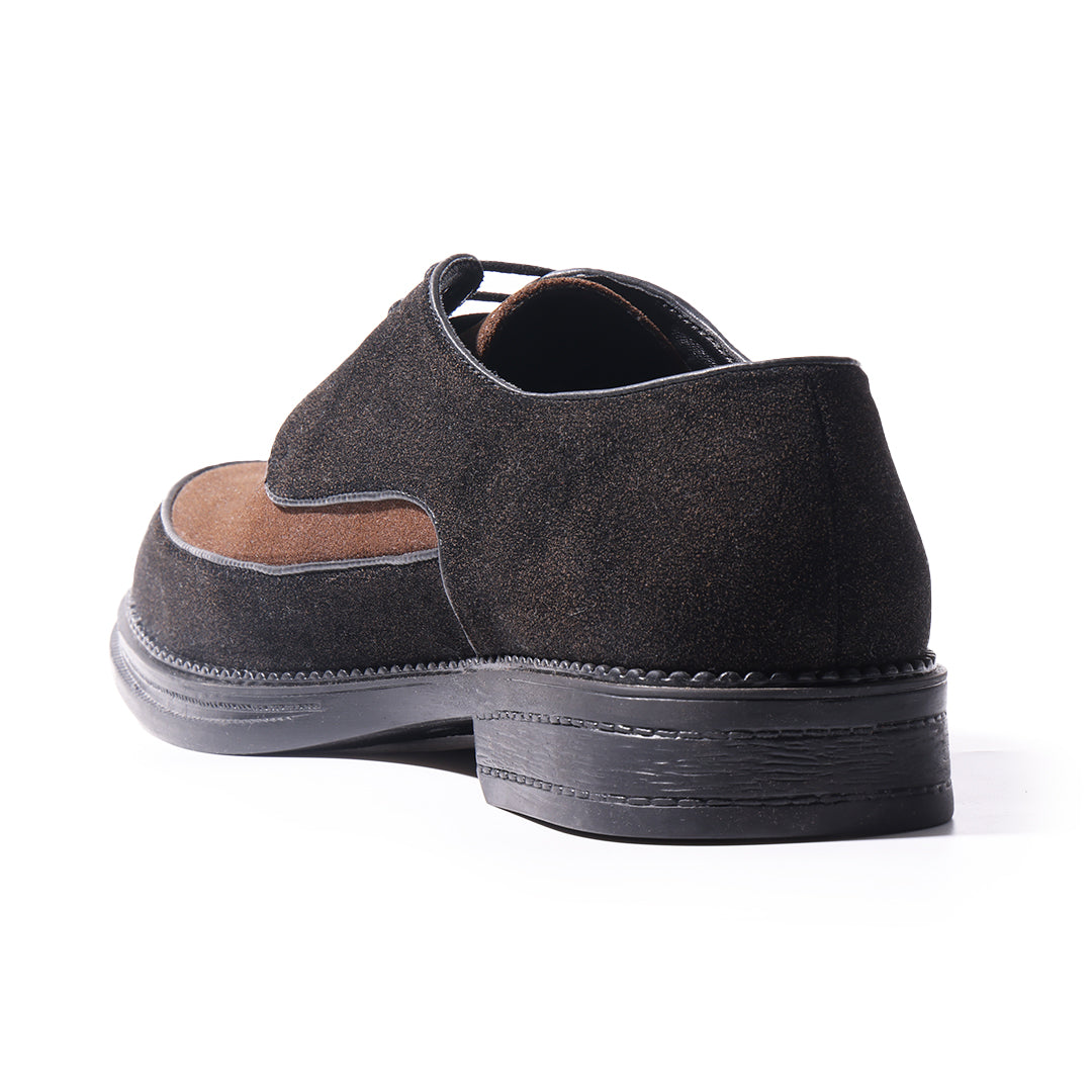 Monkstory Atelier 1860 Dual Tone Derby Lace-Ups – Brown & Black