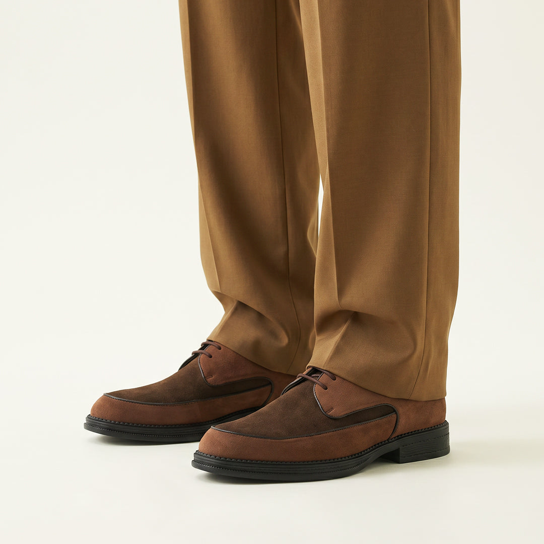 Monkstory Atelier 1860 Dual Tone Derby Lace-Ups – Brown & Tan