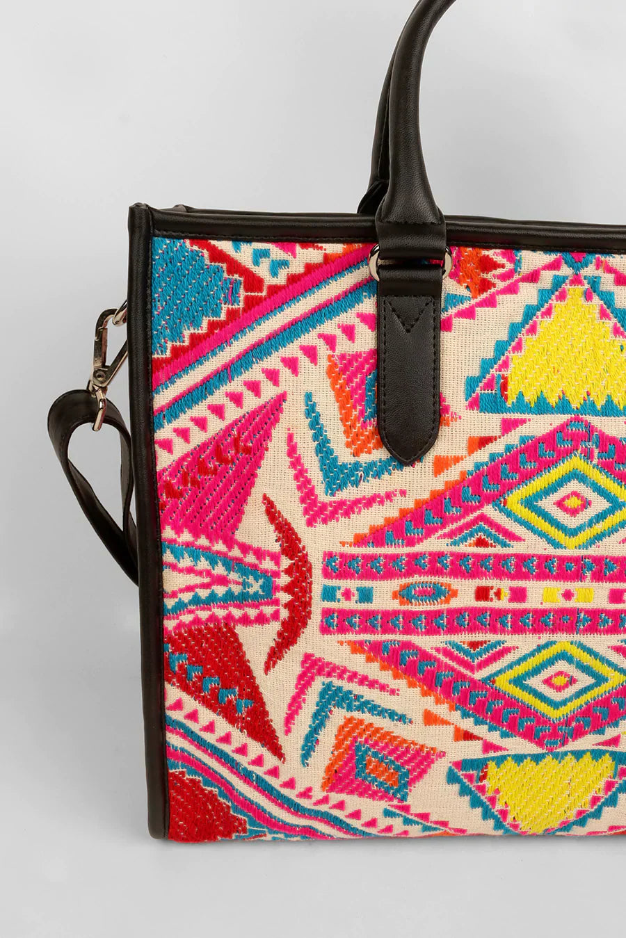 Charlotte Handloom Box Tote Bag