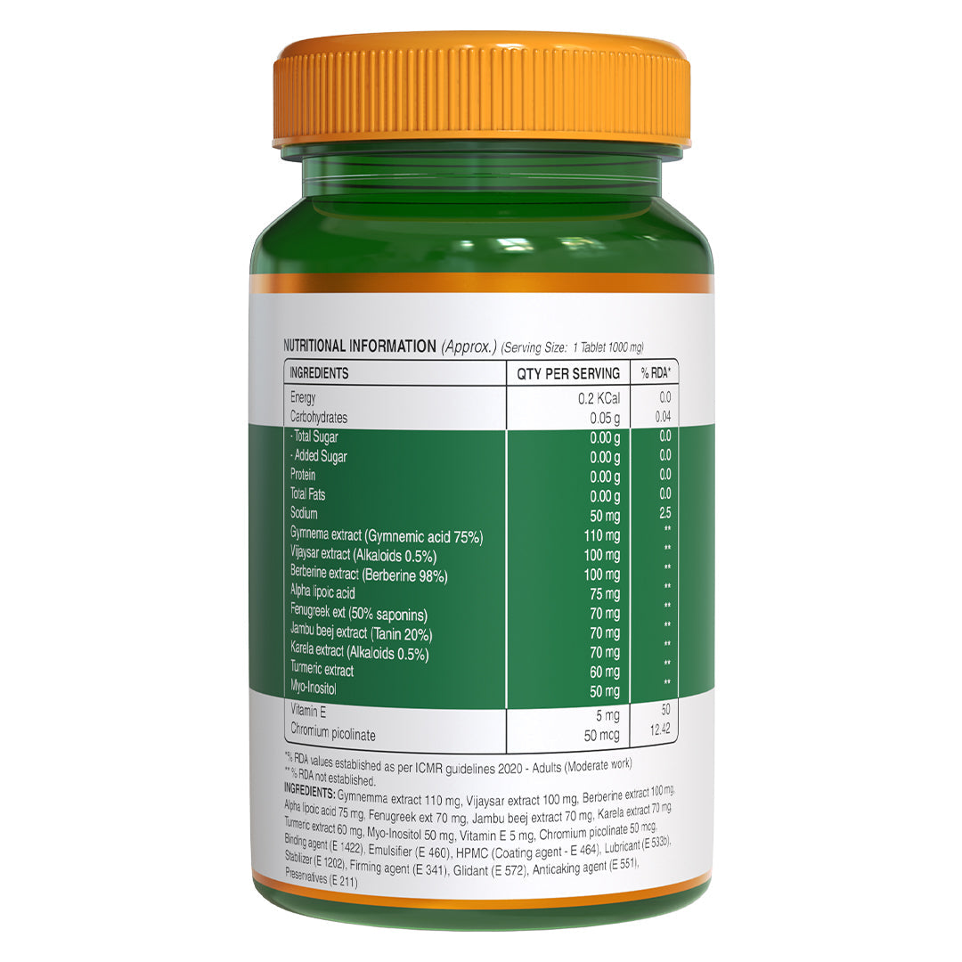 Glucose Metabolism Support – Veg Tablets with Herbal Extracts