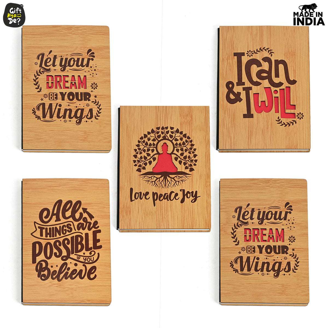 Gift Kya De Diary Notebook | Motivational Quotes On Diary Front | Corporate Gifts (100 quality pages 8x6inch)