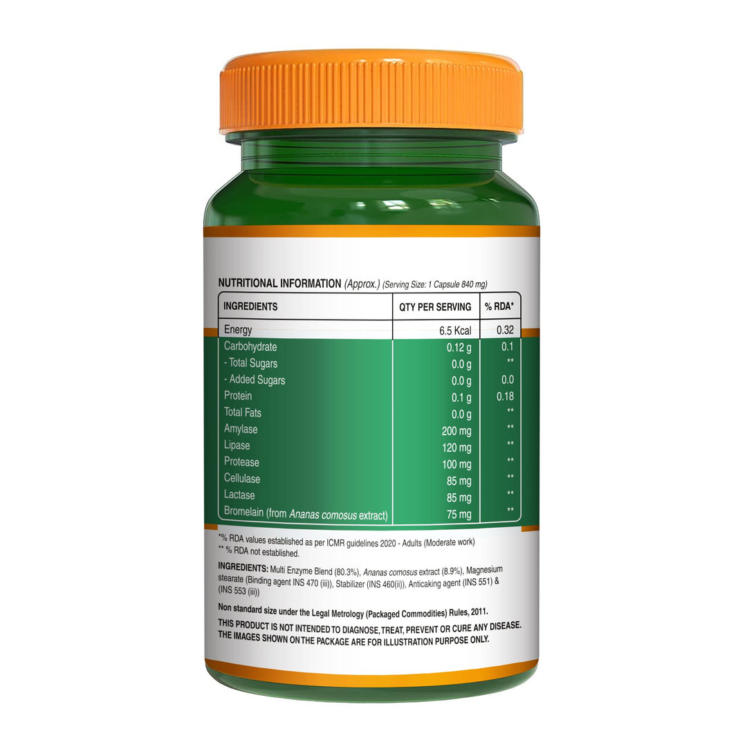 Pure Nutrition Digestive Enzymes with Bromelain – Supports Healthy Digestion