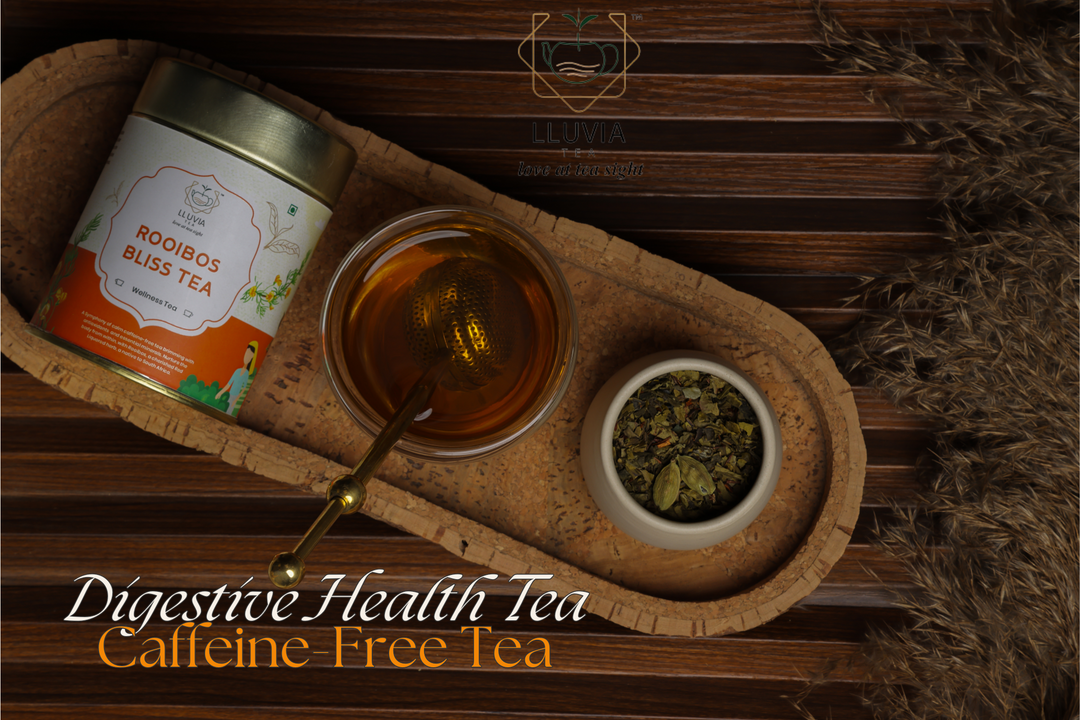 Lluvia Tea Rooibos Bliss Tea - Improves Skin Health | Digestive Support | Caffeine-Free Energy (50 gm)