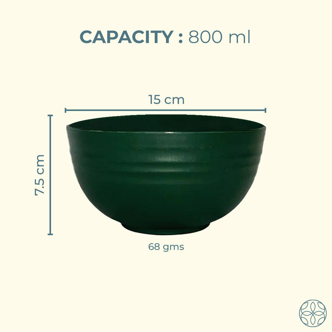 Irida Naturals Wheat Straw Serving Bowls Set Of 4