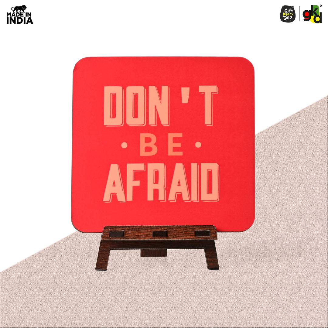 Motivational Table Top Frame for Desk | Inspirational Quotes for Office, Study, Home Decor | 6 Variants | Wooden Frame with Stand