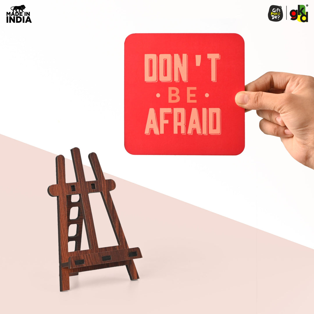 Motivational Table Top Frame for Desk | Inspirational Quotes for Office, Study, Home Decor | 6 Variants | Wooden Frame with Stand