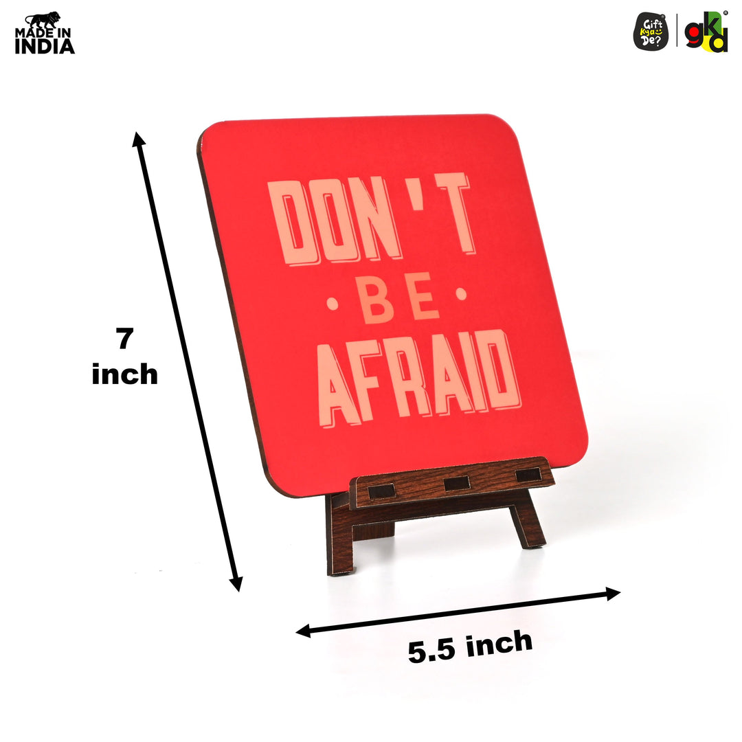 Motivational Table Top Frame for Desk | Inspirational Quotes for Office, Study, Home Decor | 6 Variants | Wooden Frame with Stand