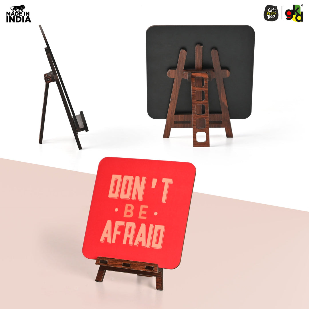 Motivational Table Top Frame for Desk | Inspirational Quotes for Office, Study, Home Decor | 6 Variants | Wooden Frame with Stand