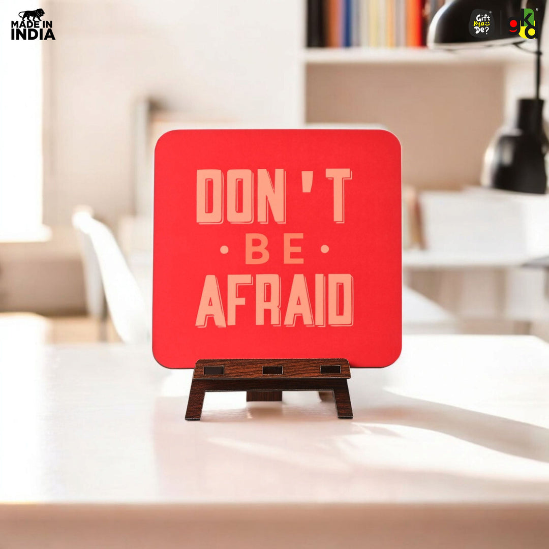 Motivational Table Top Frame for Desk | Inspirational Quotes for Office, Study, Home Decor | 6 Variants | Wooden Frame with Stand