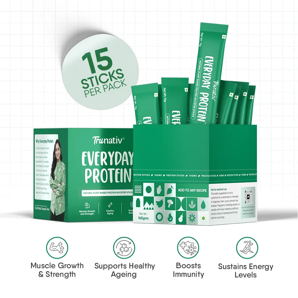TruNativ Everyday Plant Protein | 13.5g Protein | Soy, Pea & Brown Rice Protein | Keto Friendly | Family Nutrition | Vegan | Cookable Protein | Cook-Bake-Blend | Add to your Daily Meals