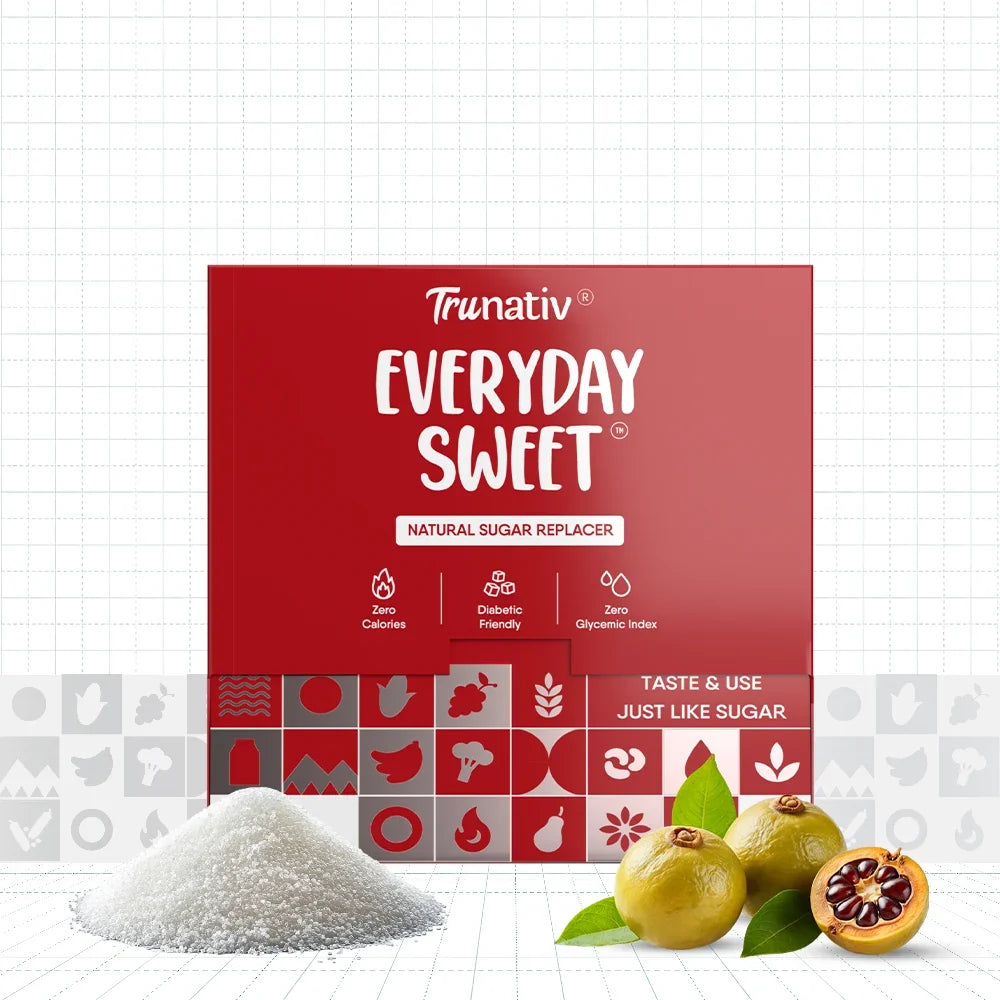 TruNativ Everyday Sweet Monk Fruit Sweetener Sachets | 1:1 Sugar Replacer, Zero Calorie