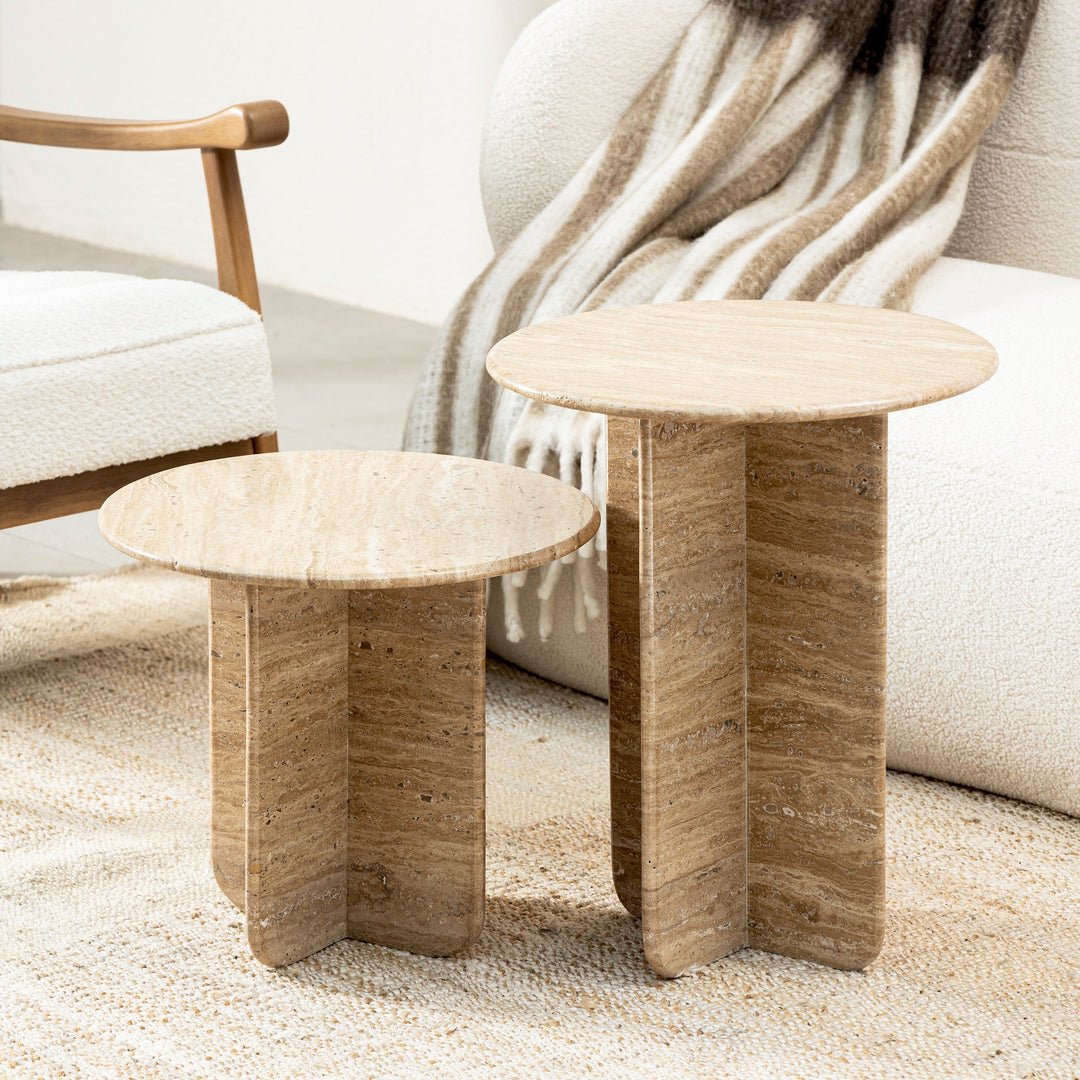 Muun Home Norge Marble Table - Travertine