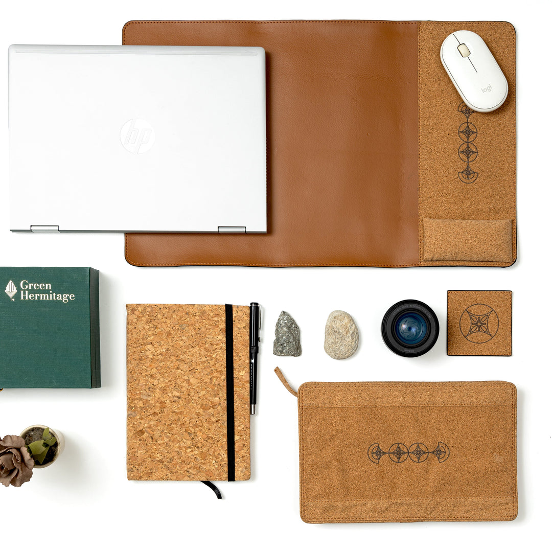 Green Hermitage Tan Office Desk Set