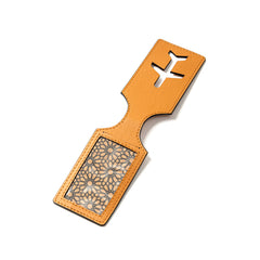 Green Hermitage Airplane Vegan Leather Travel Tag - Tan Matt