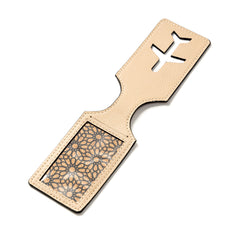 Green Hermitage Airplane Vegan Leather Travel Tag - Almond