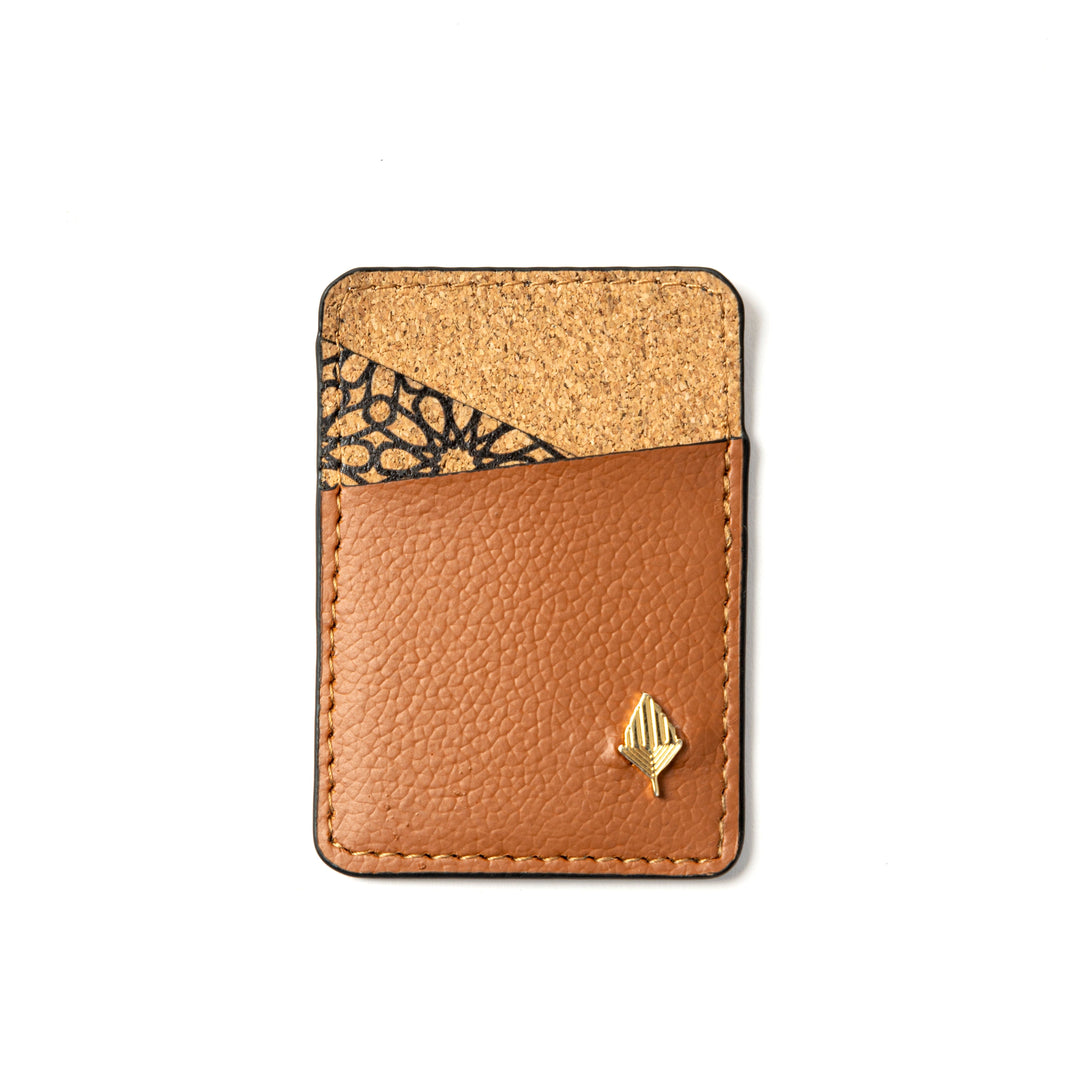 Green Hermitage Theo Vegan Leather Cardholder - Tawny Brown