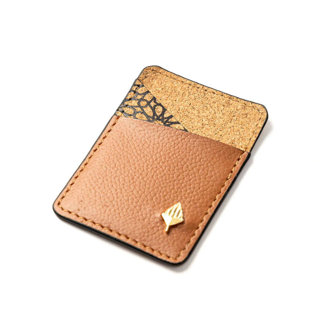 Green Hermitage Theo Vegan Leather Cardholder - Tawny Brown