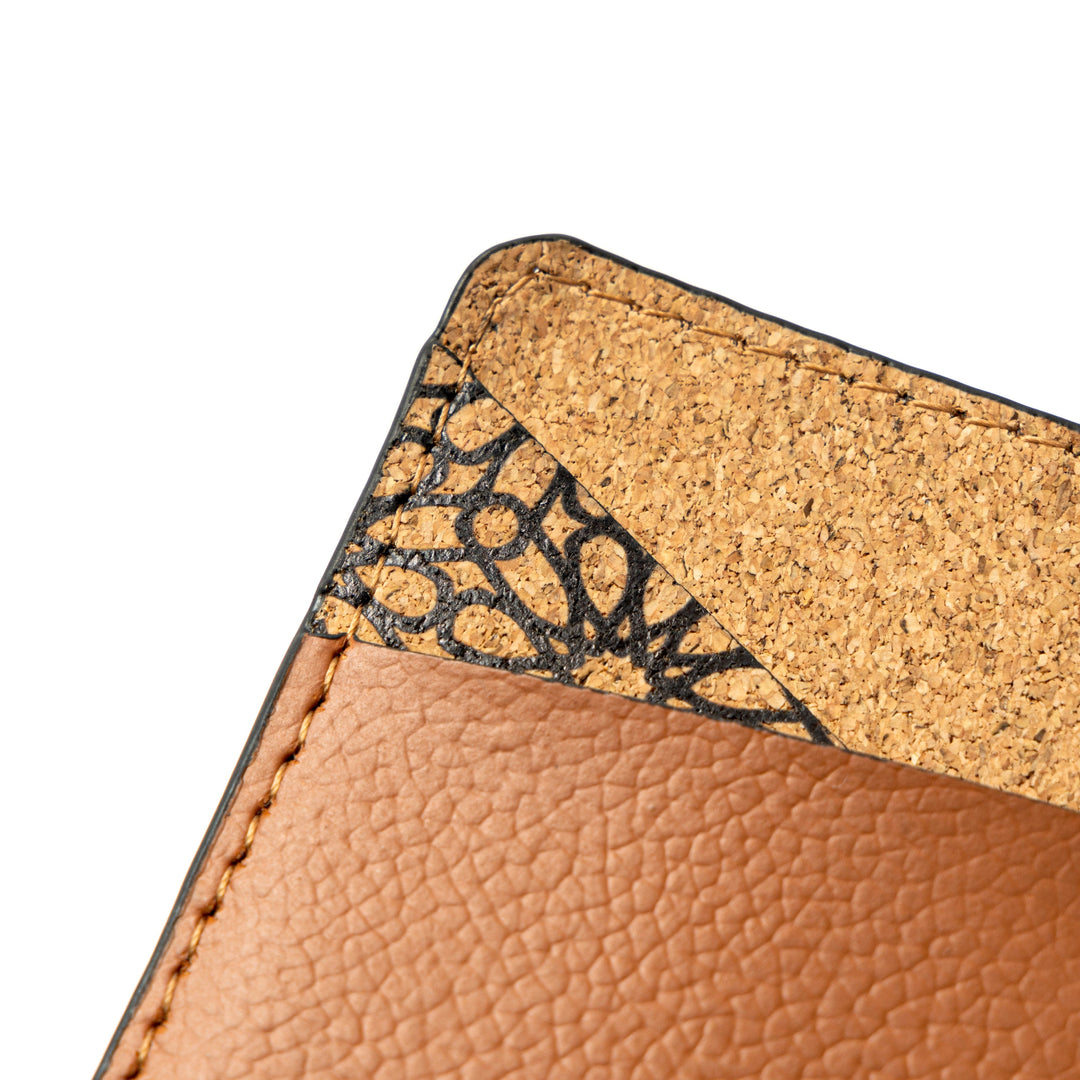 Green Hermitage Theo Vegan Leather Cardholder - Tawny Brown