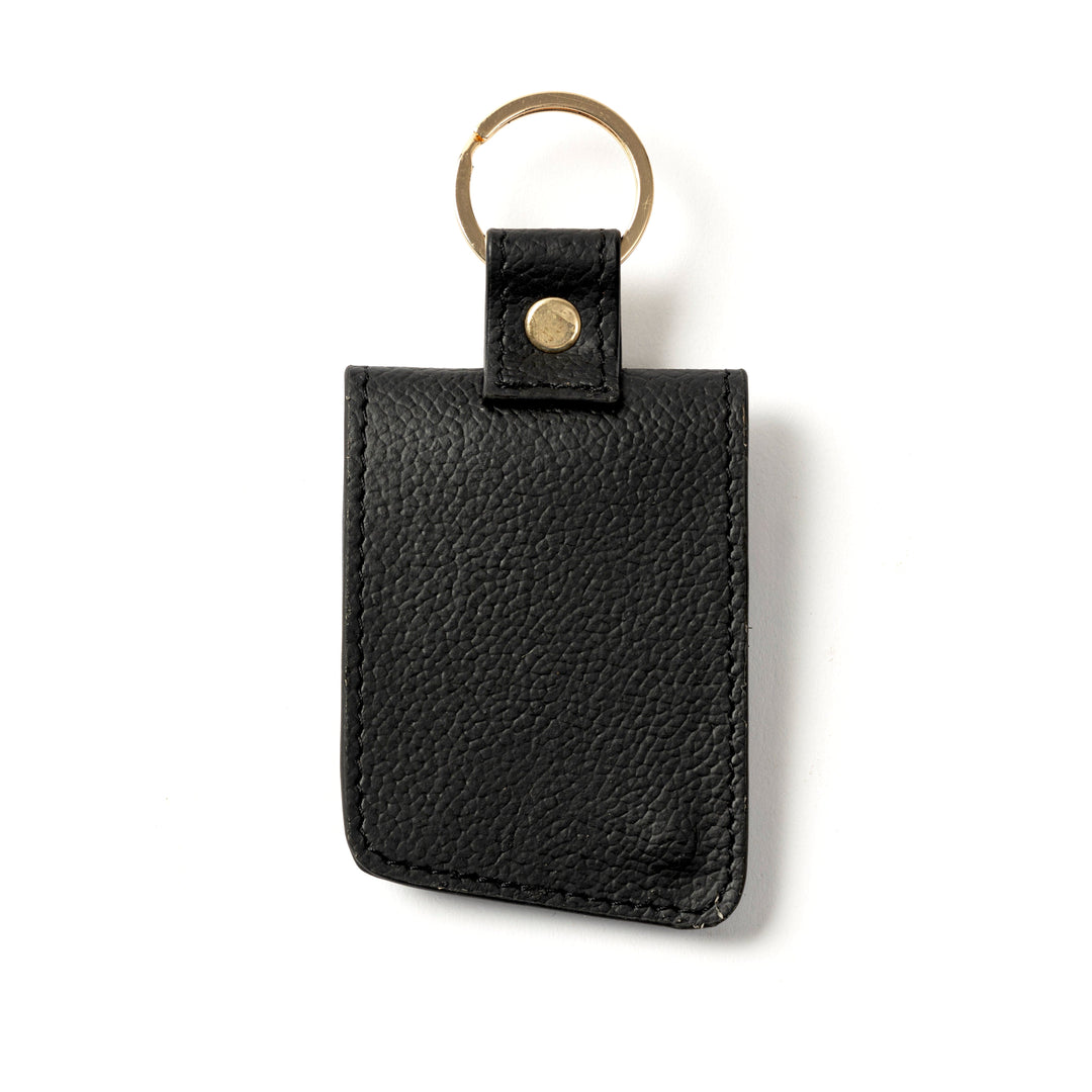 Green Hermitage Handcrafted Vegan Leather Keychain - Black
