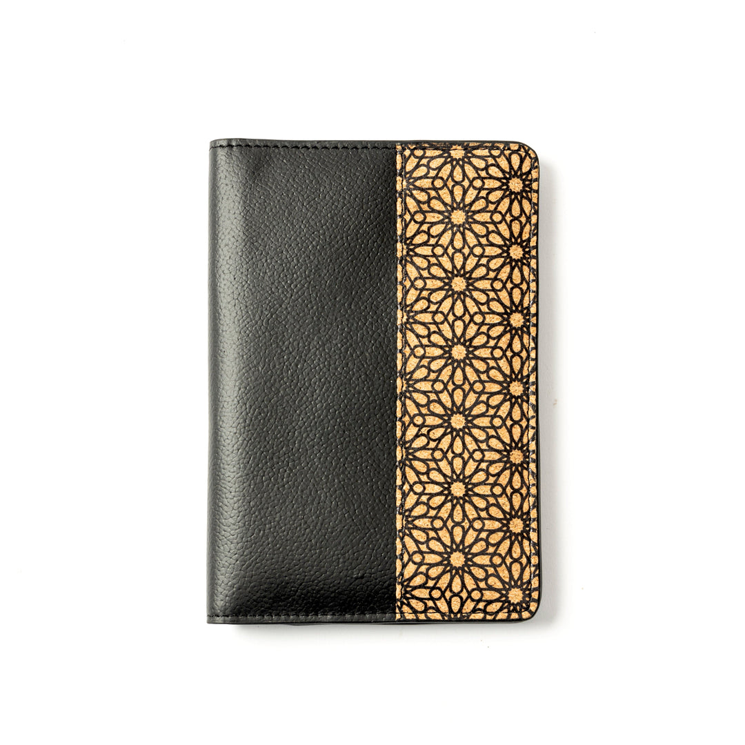 Green Hermitage Sustainable Vegan Leather Passport Holder - Black