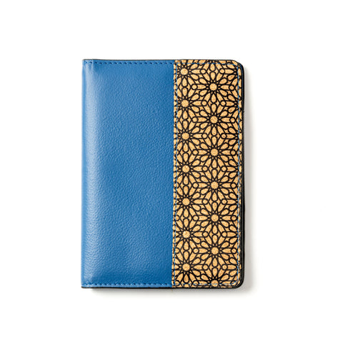 Green Hermitage Sustainable Vegan Leather Passport Holder - Blue