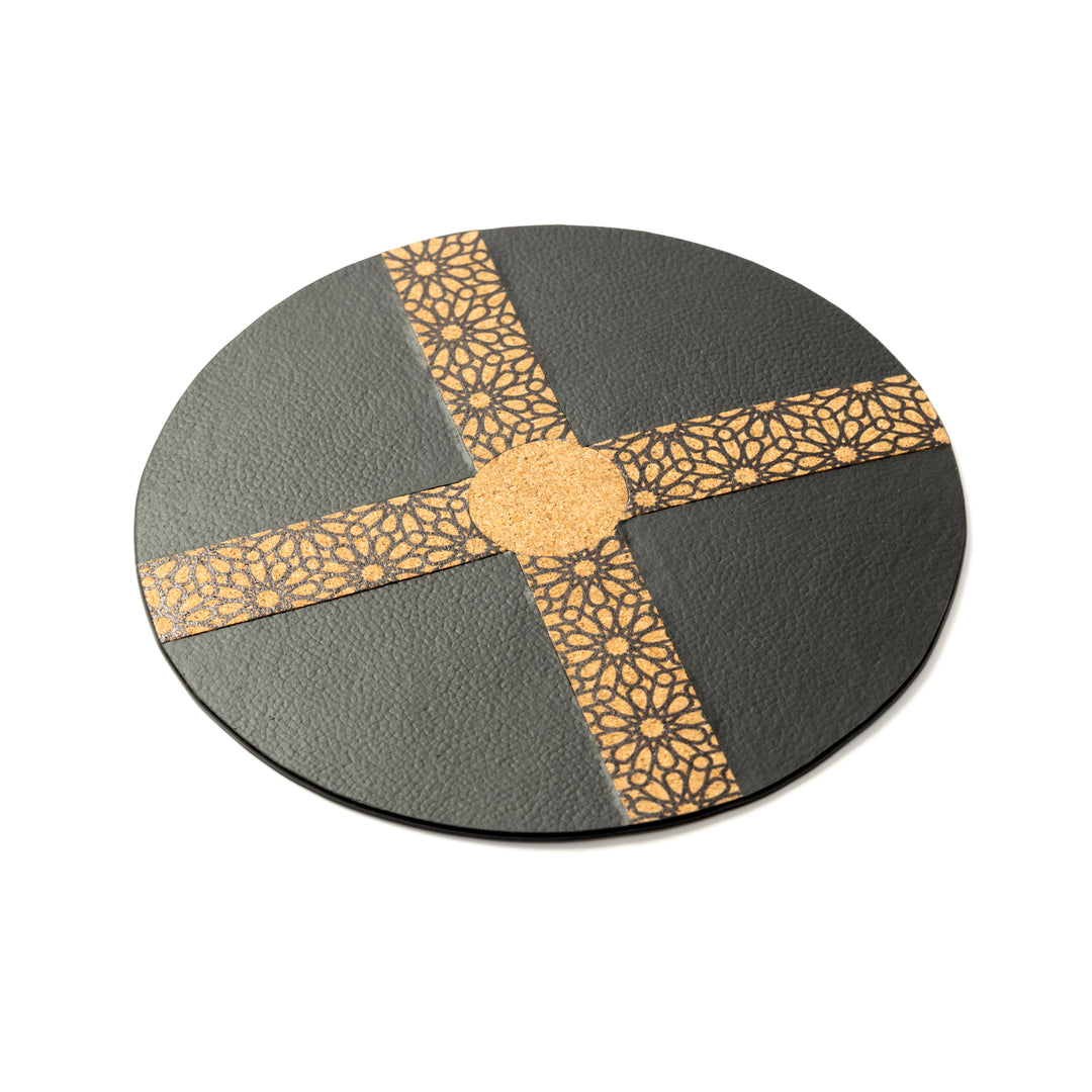 Green Hermitage Versatile Mouse Pad - Black & Cork