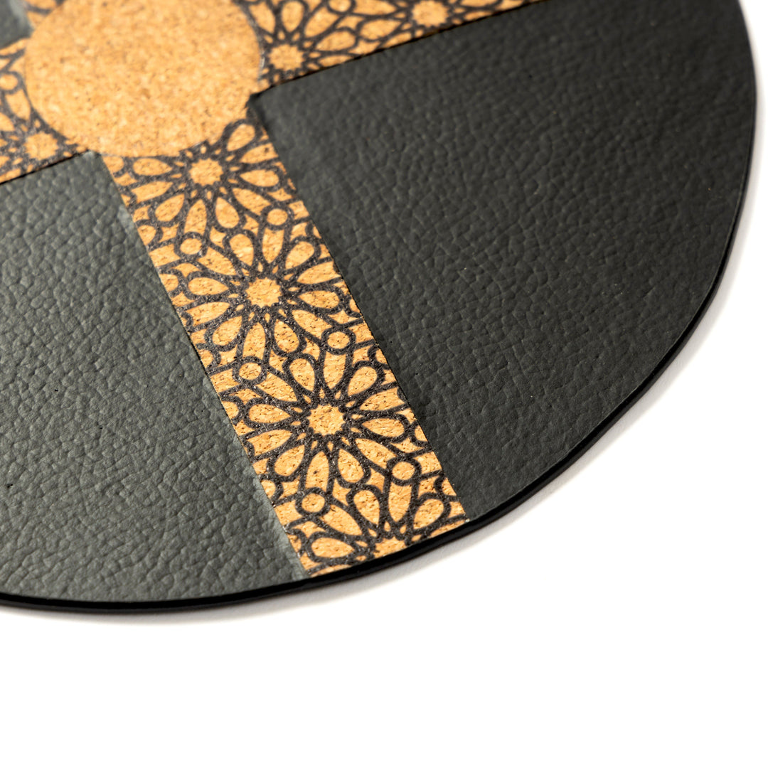Green Hermitage Versatile Mouse Pad - Black & Cork