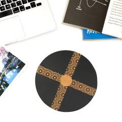 Green Hermitage Versatile Mouse Pad - Black & Cork