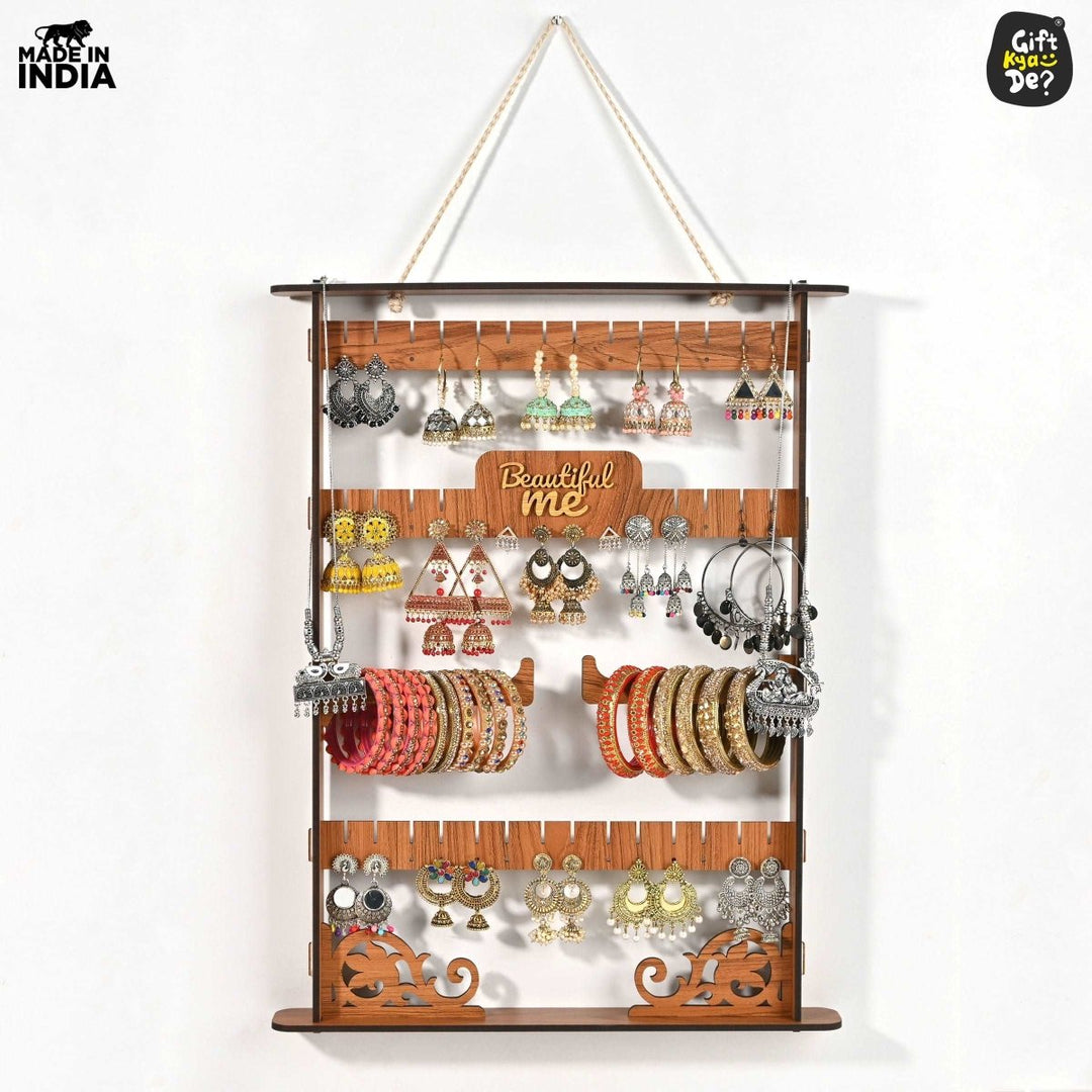 Gift Kya De Elegant Jewelry Stand Organizer for Women | Jewelry Holder for Necklaces, Bracelets, Earrings and Bangles (DIY)
