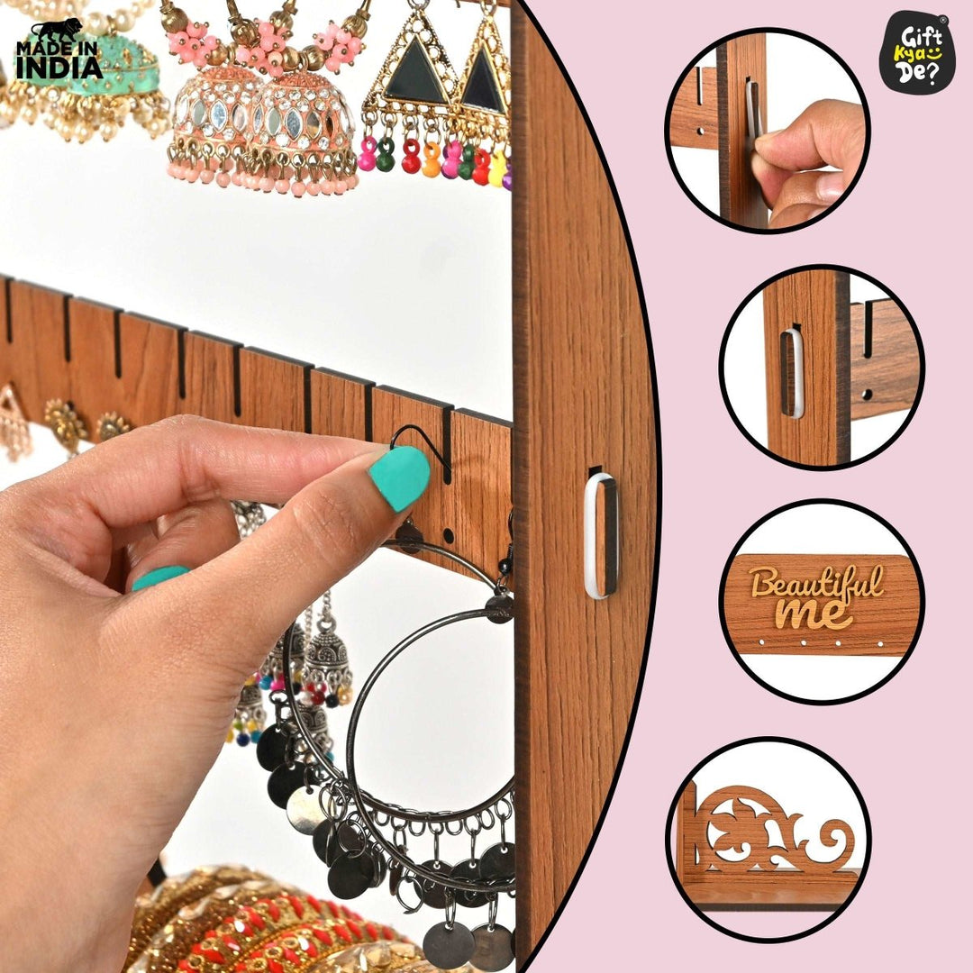 Gift Kya De Elegant Jewelry Stand Organizer for Women | Jewelry Holder for Necklaces, Bracelets, Earrings and Bangles (DIY)