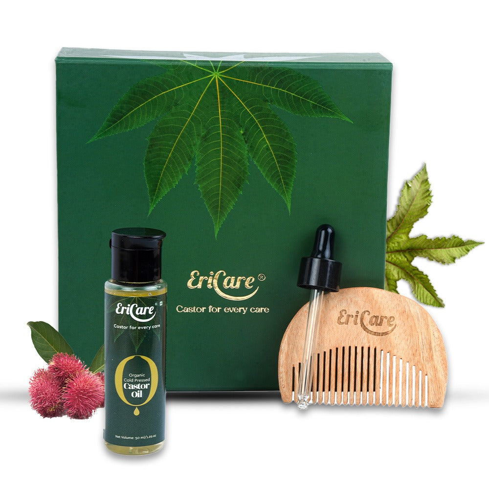 Organic Castor Oil for Hair | Hair Care Kit for Growth & Strength