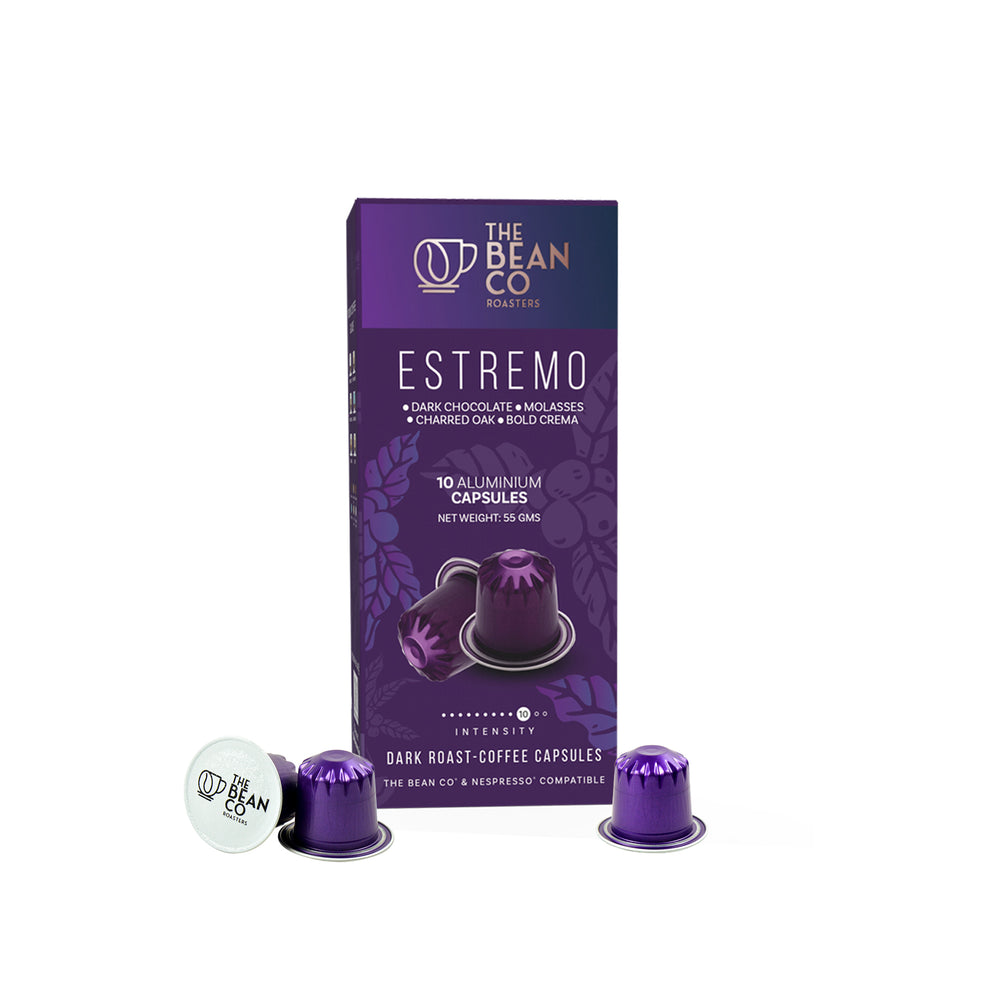 The Bean Co Roasters Estremo Aluminium Coffee Capsules | Intensity 10 | Intense & Rich