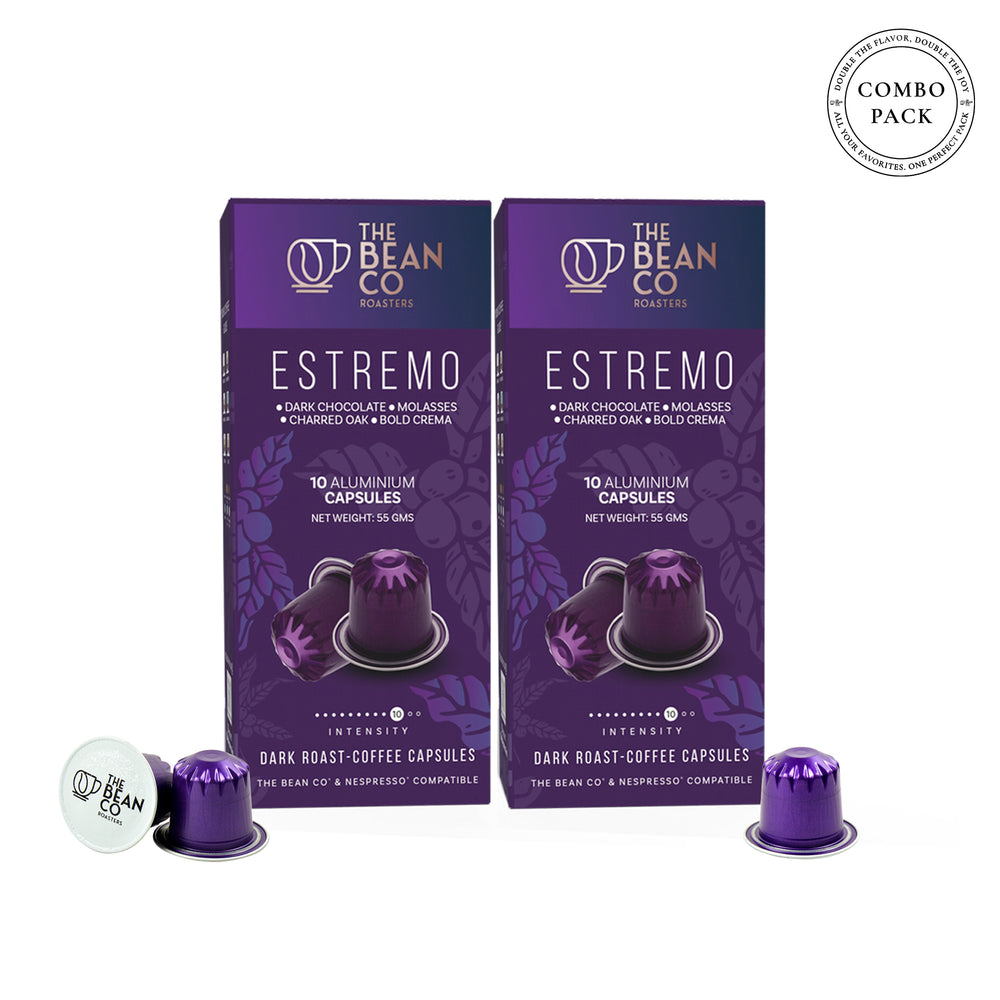 The Bean Co Roasters Estremo Aluminium Coffee Capsules | Combo Pack