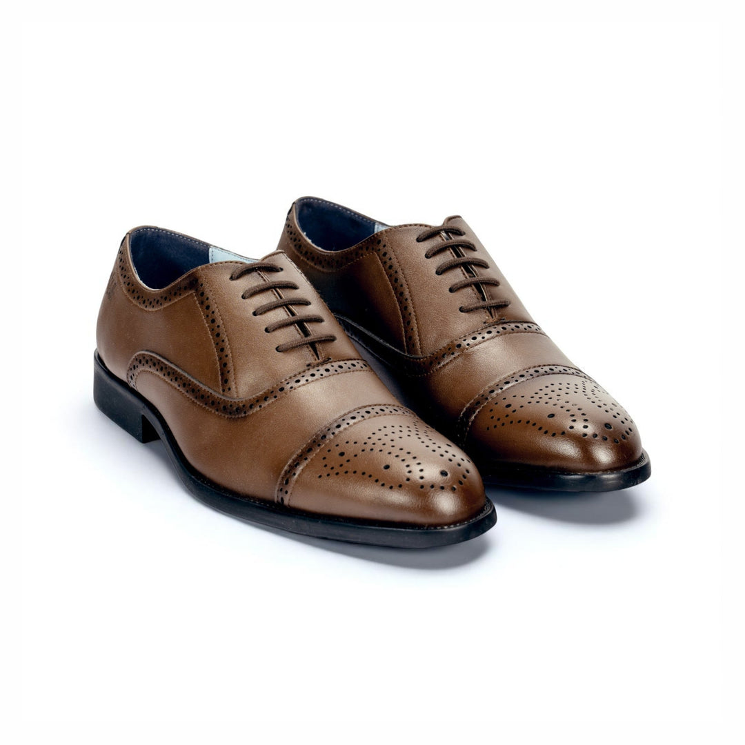 The Gentlemen Tan Brown Formal Oxford Shoes