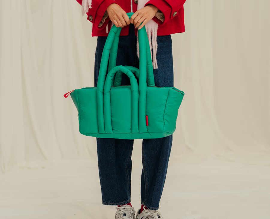 Puft Baguette Bag(Brown,Colourblock,Evergreen,Periwinkle,Red)