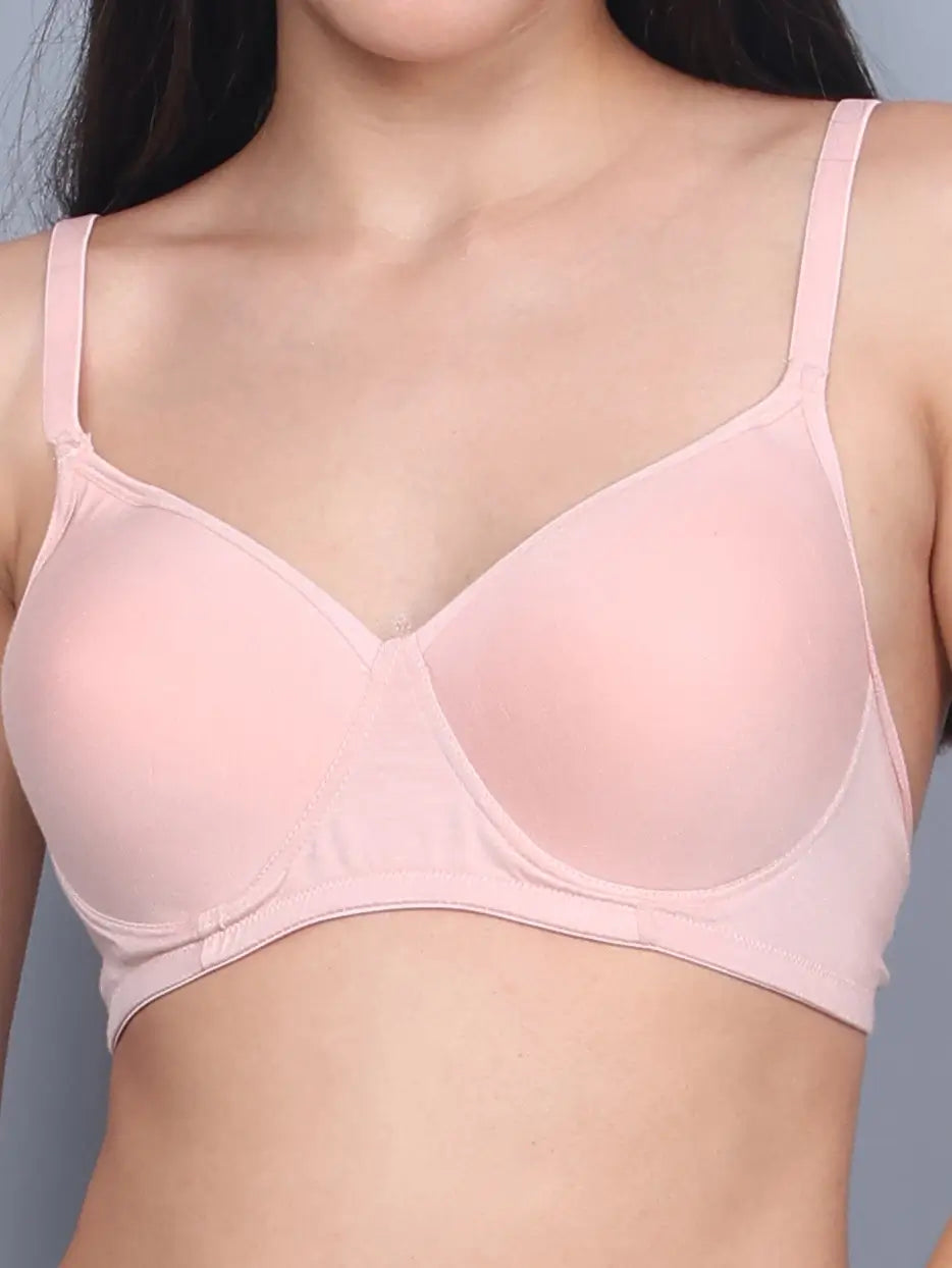 Full Coverage Bamboo Padded T-Shirt Bra – Soft, Supportive, Non-Wired & Eco-Friendly