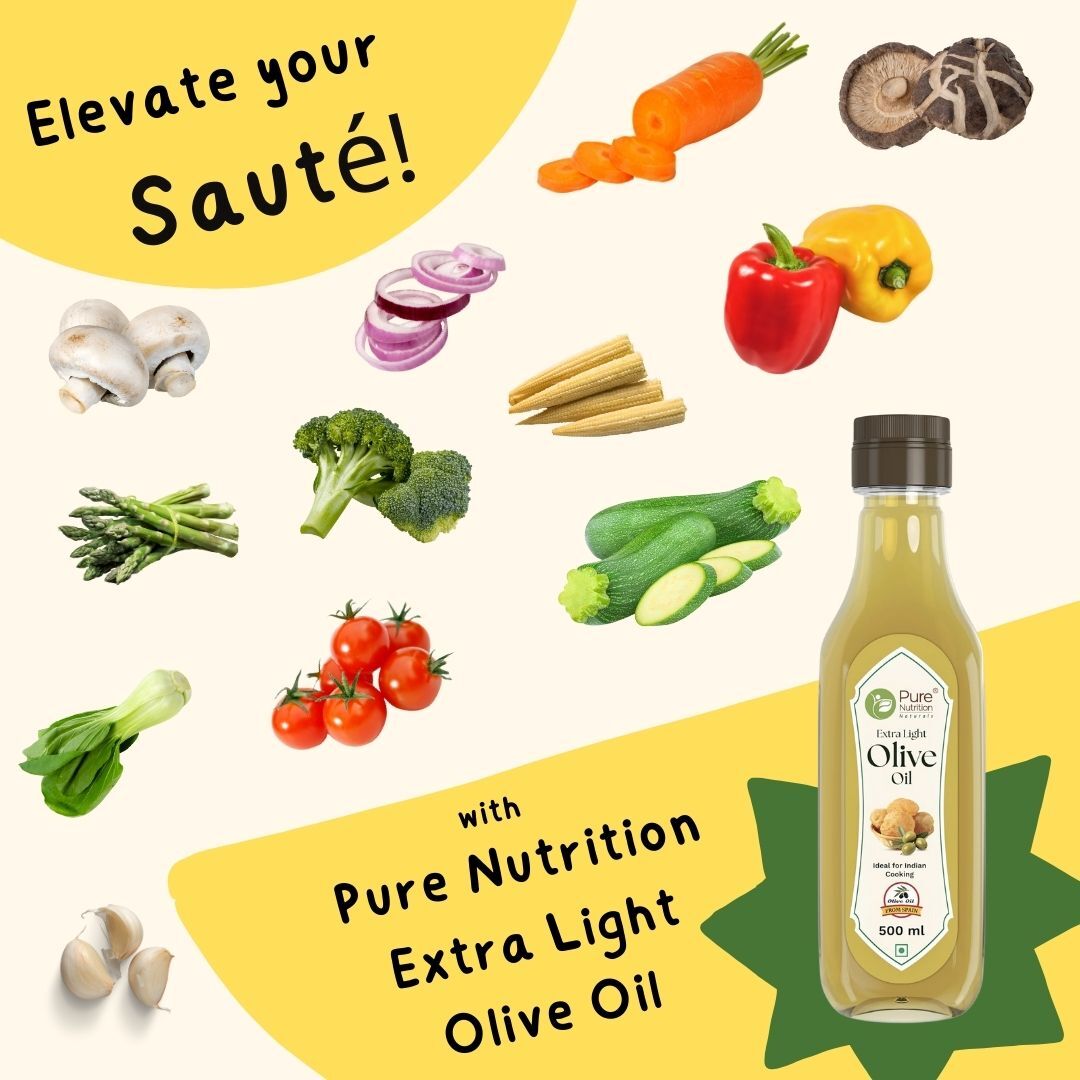 Extra Light Olive Oil - 500ml | 100% Pure & Edible | Ideal for Indian Cooking , Good For Skin