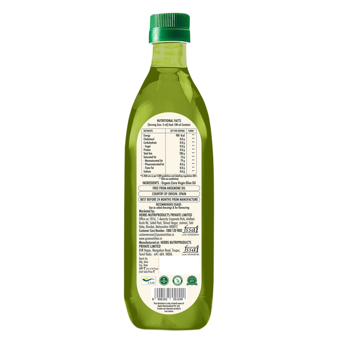Extra Virgin Olive Oil  Cold Pressed & Imported from Spain | Premium Quality