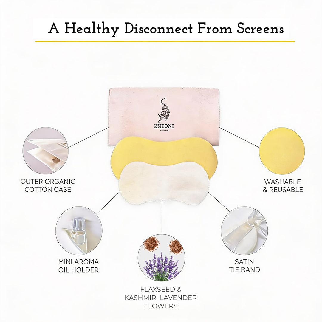 Kheoni Lavender Eye Pillow | Sleep Eye Mask for Relaxation