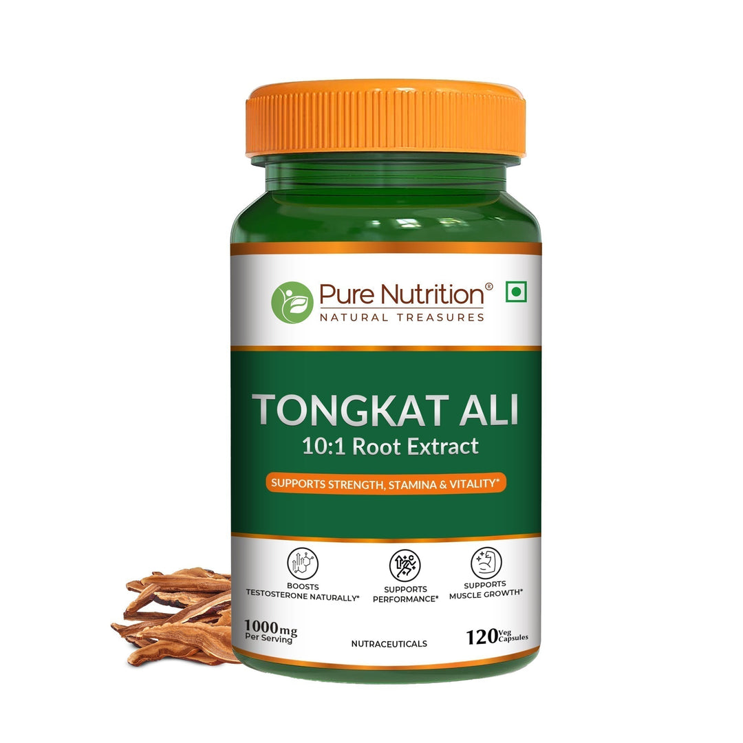 Tongkat Ali 10:1 Root Extract | 1000 mg Per Serving | Strength, Stamina & Vitality Support | 120 Tablets