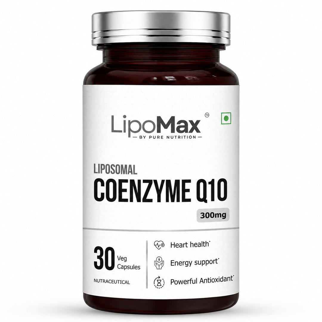 LipoMax Liposomal Coenzyme Q10 300mg 30 Veg Capsules | Antioxidant & Energy Support
